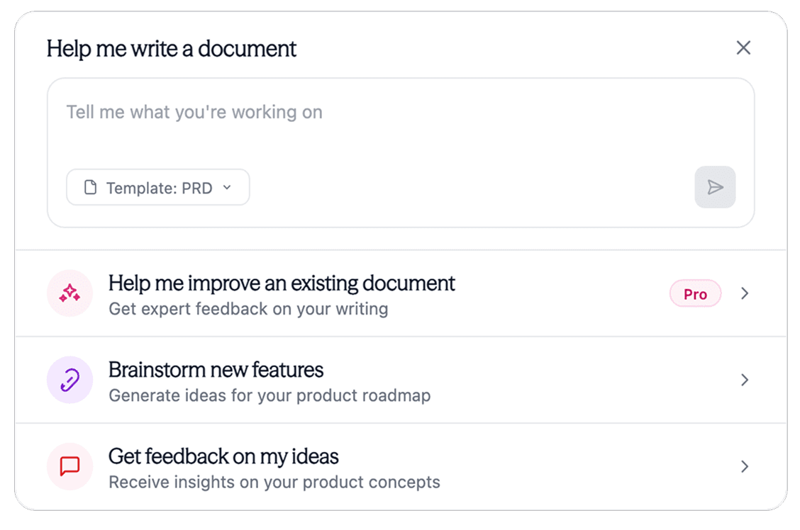 ChatPRD — AI-powered PRD generation and product coaching