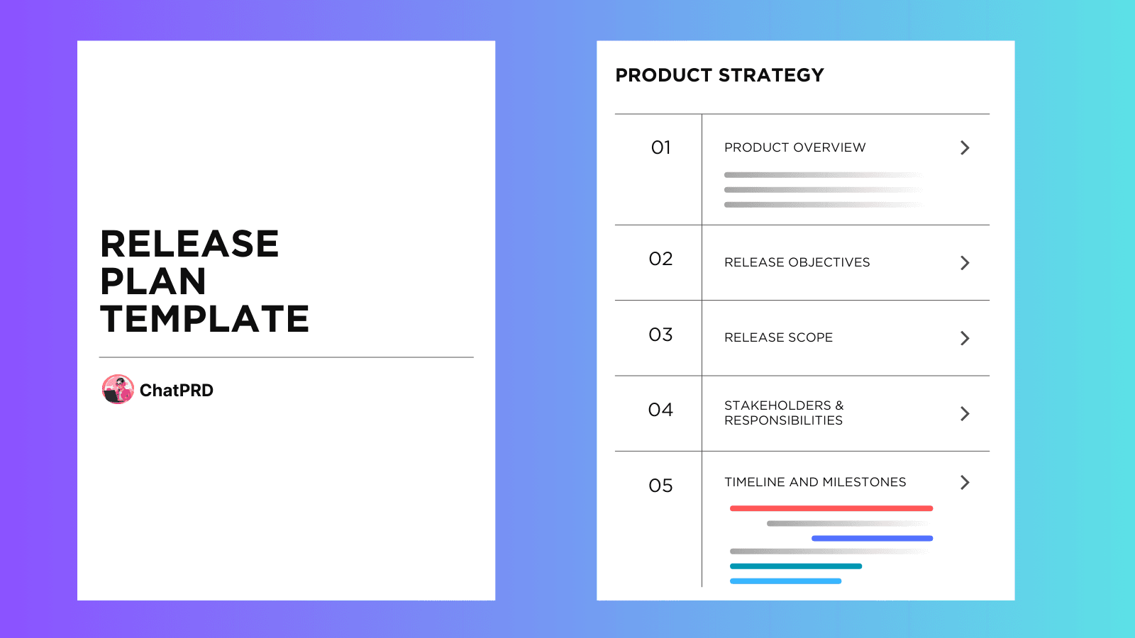 Example of a Release Plan template created with ChatPRD - Release Plan Template template example
